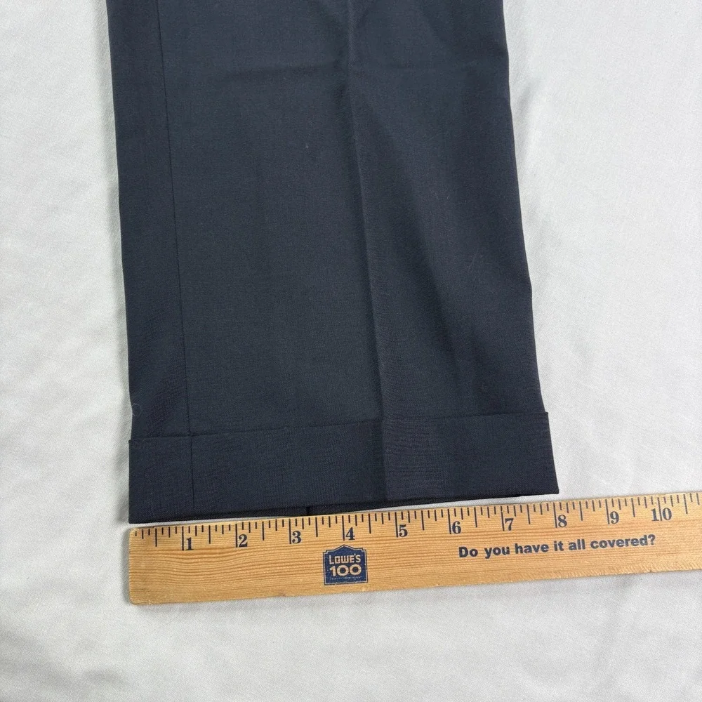 Lauren Ralph Lauren Dress Pants Men 34x30 Blue High Performance Wool Pleated NEW